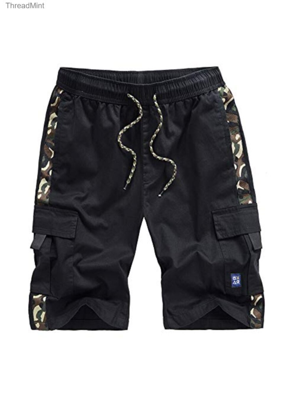 Cotton Cargo Shorts Drawstring Pull On Summer Work Shorts Big Tall